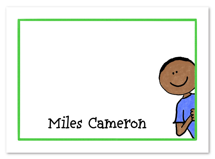 African American Boy Stationery