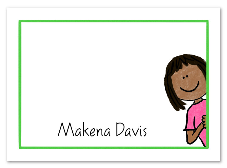 African American Girl Stationery