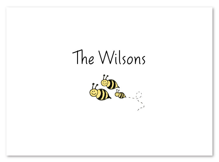 Bee Family Of 3 Stationery