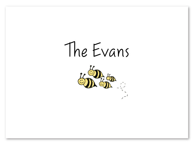 Bee Family Of 4 Stationery