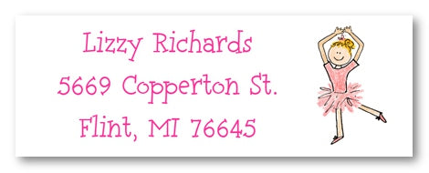 Blonde Ballerina Address Labels