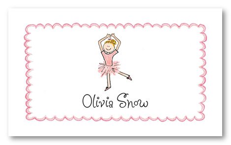 Blonde Ballerina Personal Calling Cards