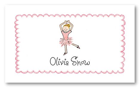 Blonde Ballerina Personal Calling Cards