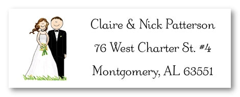 Bride and Groom Address Label