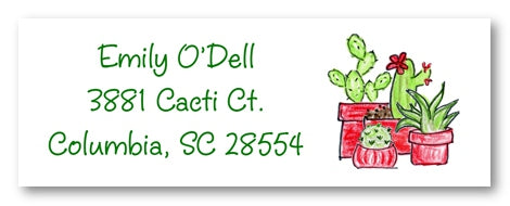 Christmas Cactus Plants Address Labels