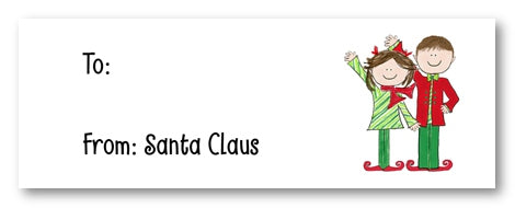 Christmas Elves Address Labels