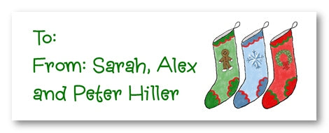 Christmas Stockings for 3 Labels