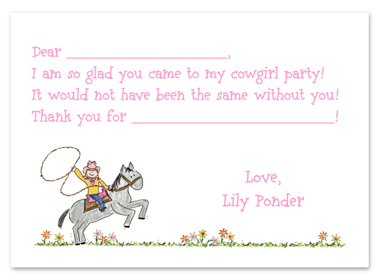 Cowgirl Flat Notecard