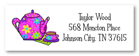 Daisy Teapot Address Label