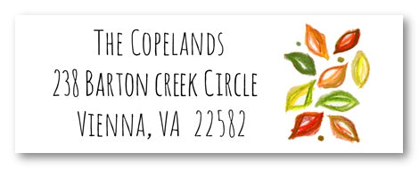 Fall Leaves Address Labels