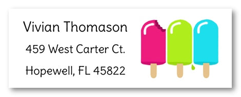 Frozen Treat Address Label