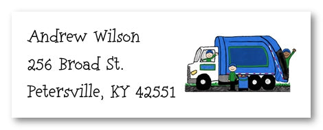 Garbage Truck Address Labels
