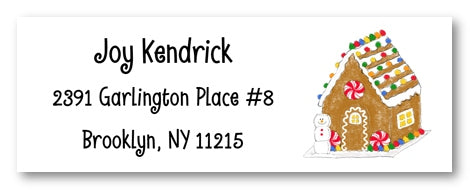 Gingerbread House Address Labels