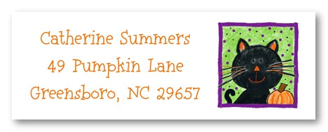 Halloween Cat Address Labels