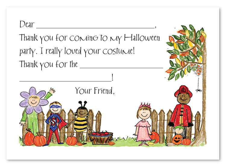 Halloween Party Flat Notecard