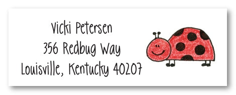 Ladybug Address Labels