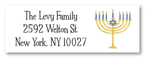 Menorah Address Labels
