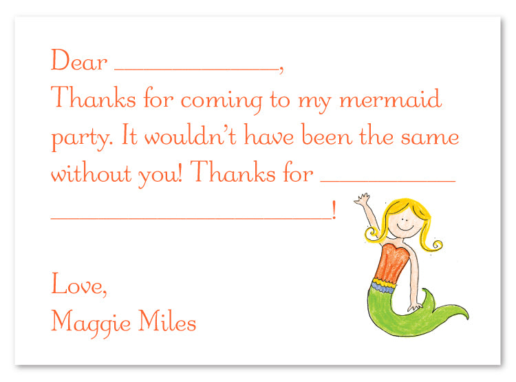 Mermaid Flat Notecard