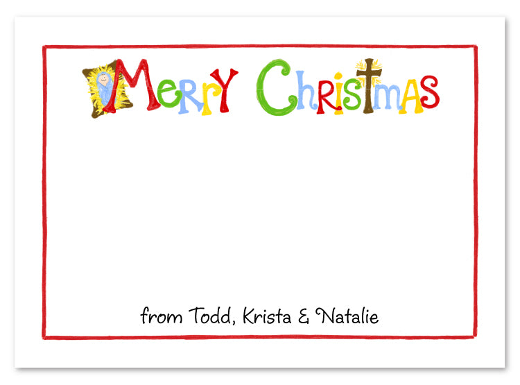 Merry Christmas Flat Notecard