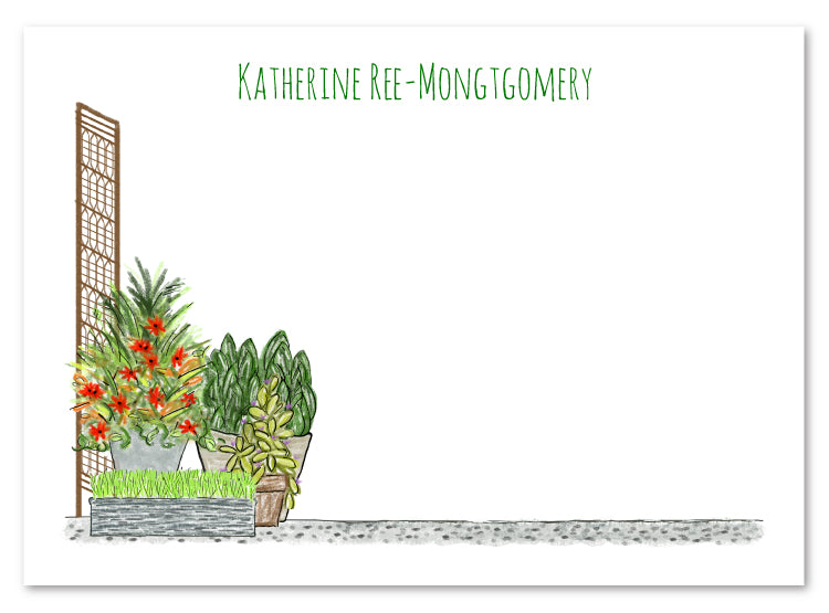 Modern Container Garden Flat Card