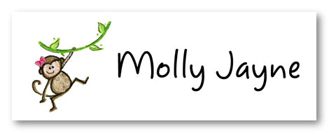 Monkey Girl Address Labels