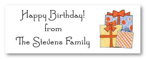 Orange Gift Address Labels