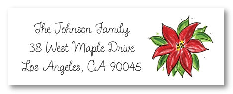 Poinsettia Address Labels