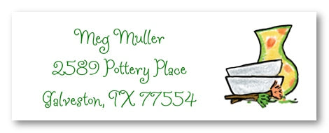 Pottery Address Labels