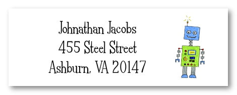 Robot Address Label