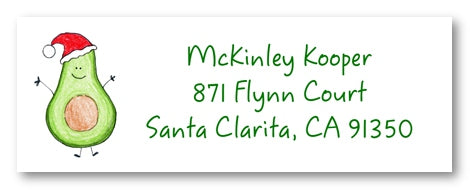 Santa Avocado Address Label