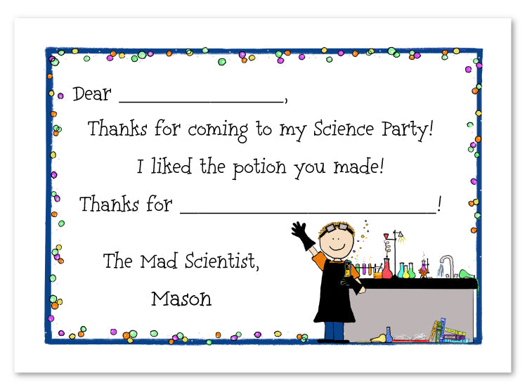 Science Boy Flat Notecard