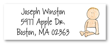 Sitting Baby Address Labels