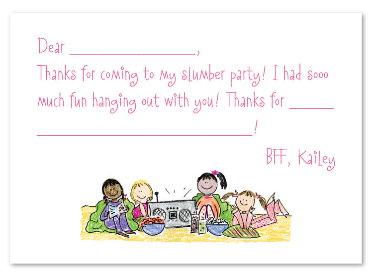 Slumber Party Flat Notecard