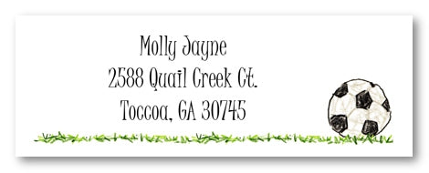 Soccer Ball Address Labels