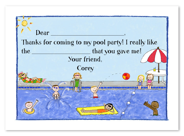 Swimming Pool Flat Card