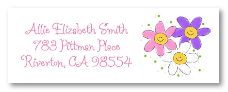 Three Daisies Address Labels