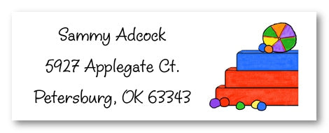 Toddler Gym Address Label