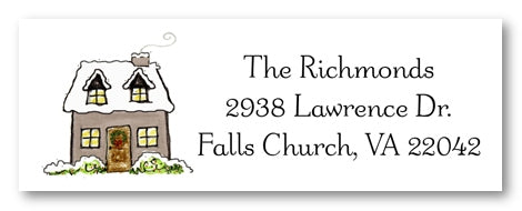 Winter House Address Labels