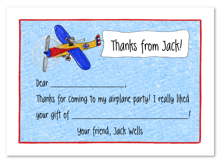 Airplane Flat Notecard