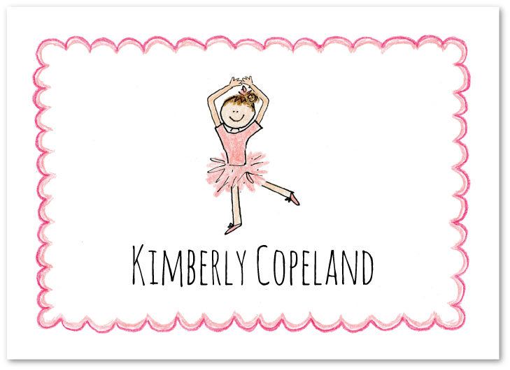 Brunette Ballerina Stationery