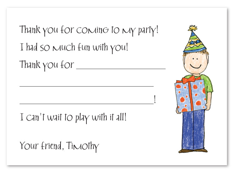 Boys Birthday Party Flat Card