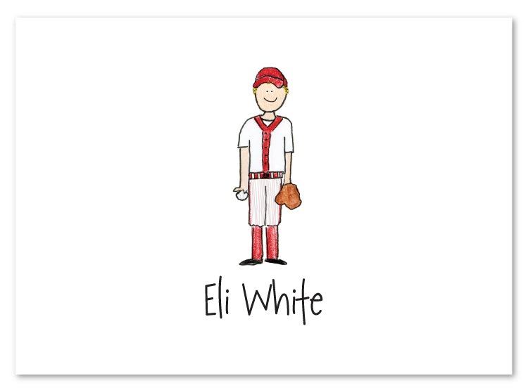 Blonde Baseball Boy Stationery