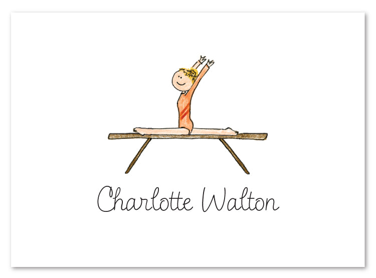 Blonde Gymnast Stationery