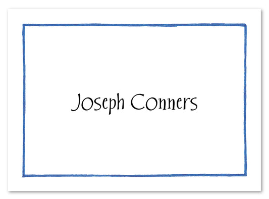 Blue Line Border Stationery