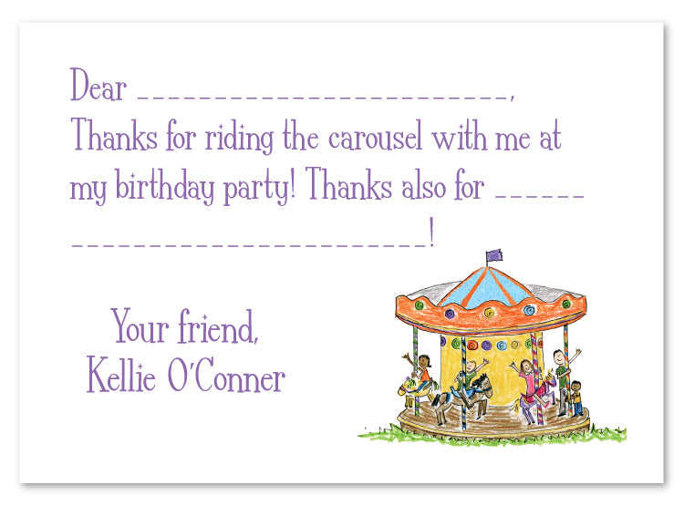 Carousel Flat Note Card