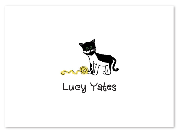 Black And White Cat Stationery