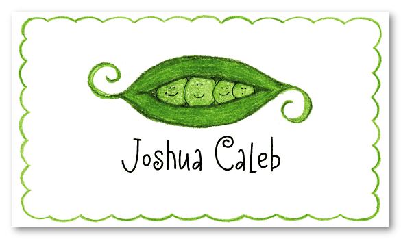 Peapod Family Of 4 Calling Card Design