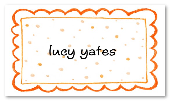 Peach Dots Border Calling Card Design