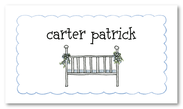 Blue Bassinet Calling Card Design