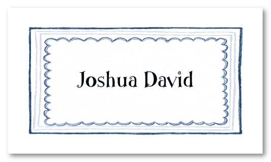 Triple Blue Border Calling Card Design